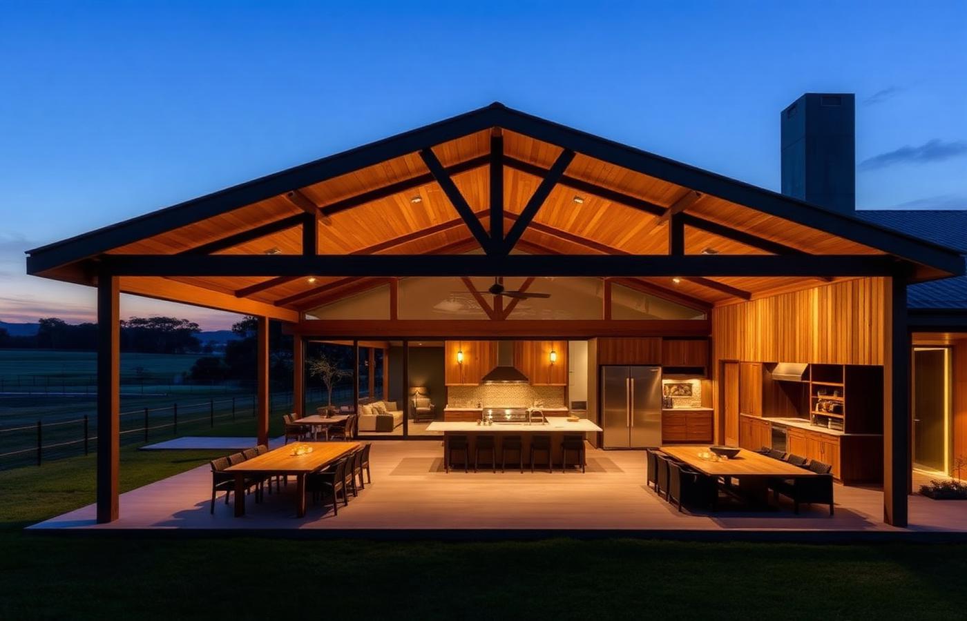 Turnkey outdoor living and alfresco area of a Kelpie Homes acreage home